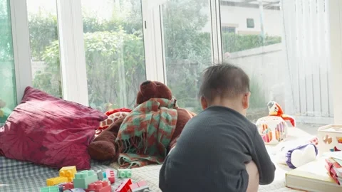 Playtime in a Bright Room Stock Footage 336202565