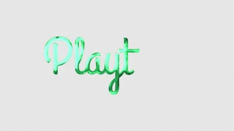 Playtime Handwriting Animation Playful Mint 4K Transparent Background Stock Footage 340830121