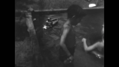 Playtime in the Pool 1938 Stock Footage 225583109