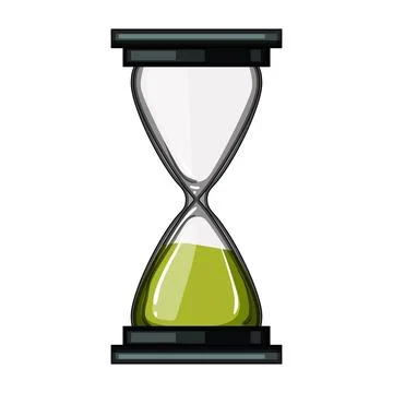 Playtime sand timer kids cartoon vector illustration Stock Illustration