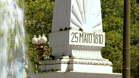 Plaza 25 de mayo in Buenos Aires, Argentina. Monument Stock Footage 70970100