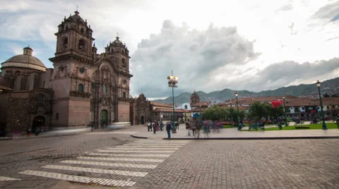 Plaza de Armas Cusco Timelapse Stock Footage 35197955