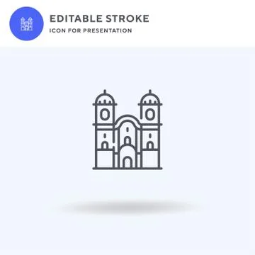 Plaza De Armas icon vector, filled flat sign, solid pictogram isolated on whi Stock Illustration