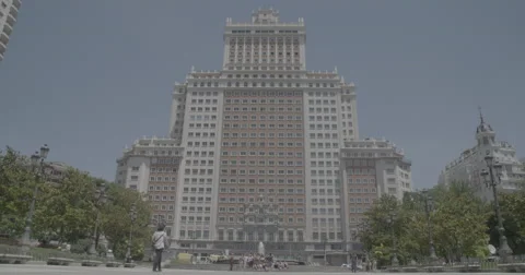 Plaza de España / Edificio España - Madrid, Spain - 4K Видео 68526051