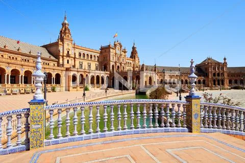 Plaza de espana seville, andalusia, spain, europe Stock Photos