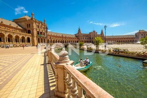 Plaza de Espana Seville Stock Photos