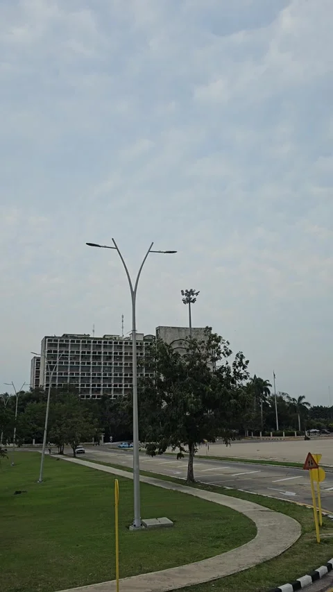 Plaza de la Revolución from a Passing Bus, Havana, Cuba – Vertical 8K Video stock 276746653