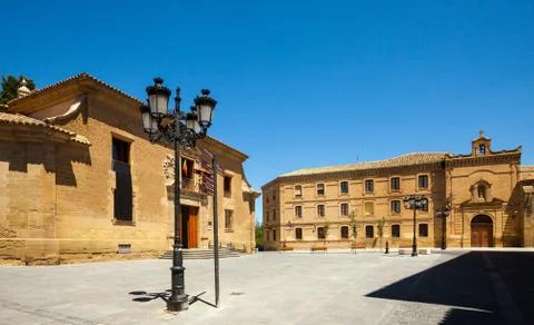 Plaza de la Universidad in Huesca Stock Photos