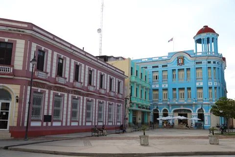 The Plaza De Los Trabajadores in Camaguey, Cuba Stock Photos