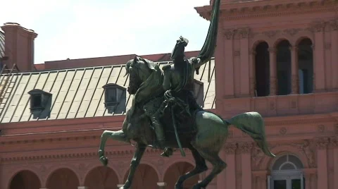 Plaza de mayo, Buenos Aires, Argentina Stock Footage