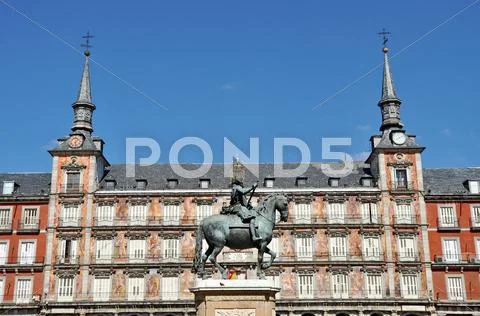 Plaza de mayor, madrid, spain Stock Photos