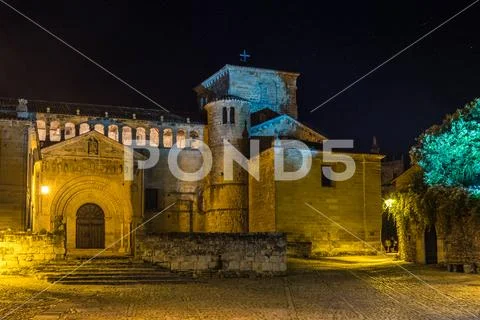 Plaza de Mayor in Santillana del Mar, Cantabria, Spain Stock Photos