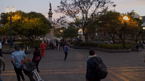 Plaza de San Francisco in old town Quito Stock Footage 117727770
