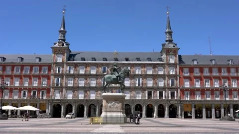 Plaza Mayor in Madrid Stock Footage 159171605