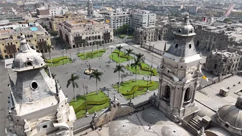 Plaza Mayor In Metropolitan Region Of Lima In Peru. Stock Footage 341900270