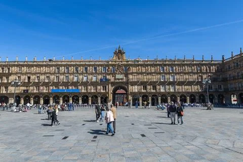 Plaza Mayor, Salamanca, UNESCO World Heritage Site, Castile and Leon, Spain, Stock Photos