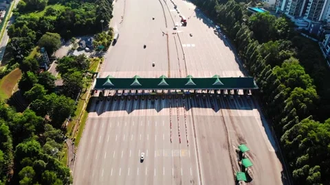 Plaza toll gate Stock Footage 143469685