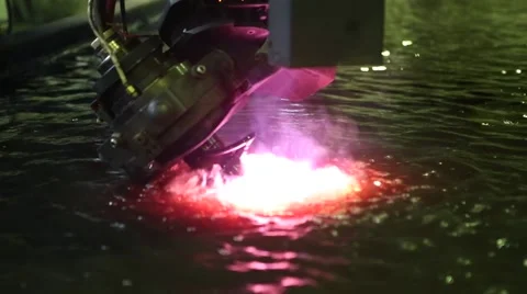 Plazma cutter in water Stock Footage 59641041