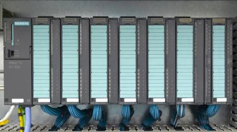 The PLC Computer Siemens, PLC programable logic controler for control device Stock Photos
