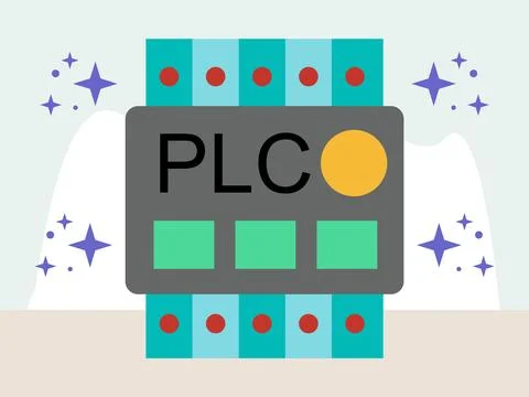 PLC Concept Illustration Style Stock Illustration