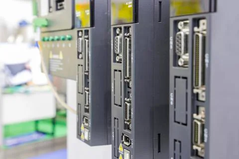 The PLC Controller for industrial machine Stock Photos