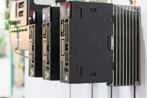 The PLC Controller for industrial machine Stock Photos