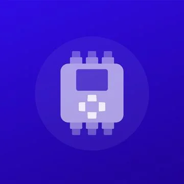 PLC icon, Programmable logic controller, transparent design Ilustración de archivo
