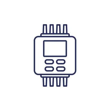 PLC line icon Programmable logic controller vector Stockillustratie