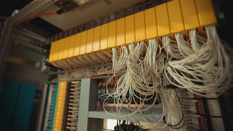 PLC Programmable logic controller box. Steadicam shot Stock Footage 117803999