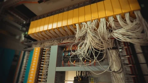 PLC Programmable logic controller box. Steadicam shot Stock Footage 117804003