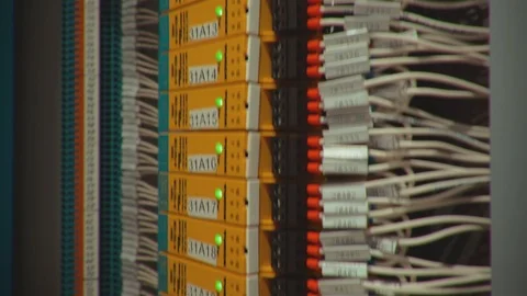 PLC Programmable logic controller box. Steadicam shot Stock Footage 117804008