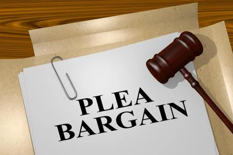 Plea Bargain concept Stock Illustration
