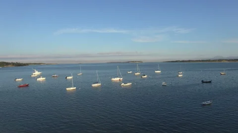 Pleasant Bay Chatham, Cape Cod Drone Stock Footage 59091206