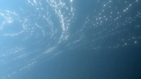 Pleasant movements of celestial bodies. Blue digital background. Seamless loop. Stock Footage 101888927