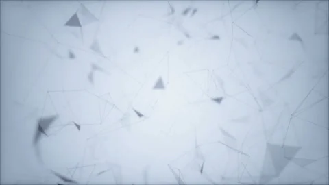 Pleasant particle movements.The structure of the points of lines and triangles Stock Footage 97313013