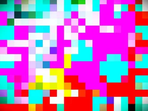 A pleasant pattern of digital designing of colorful squares Stock Illustration