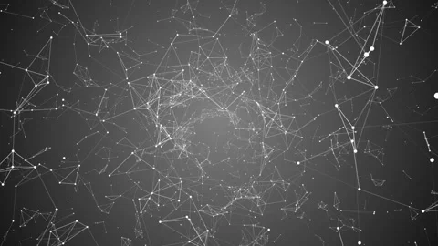 Pleasantly moving in space elements of graphic design. Plexus cinematic business Video stock 88212684