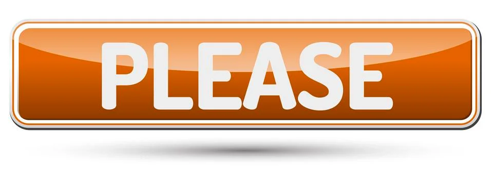 PLEASE - Abstract beautiful button with text. Stock Illustration