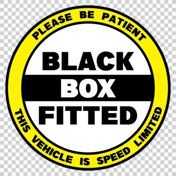 Please Be Patient - Black Box Fitted - Car Auto Png Illustration Stock Illustration
