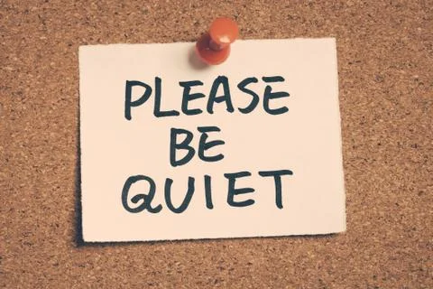 Please be quiet Stock Photos