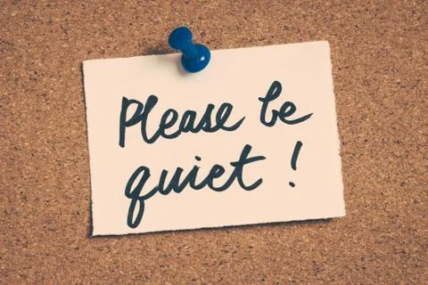 Please be quiet Stock Photos