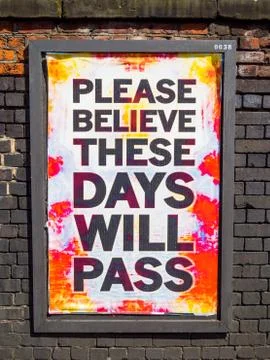 `Please believe these days will pass poster` Covid-19 Stock Photos