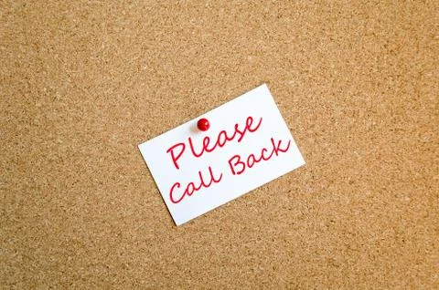 Please Call Back Note Concept Stock Photos