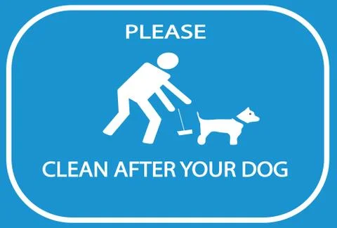 Please clean after your dog notice Stock Illustration