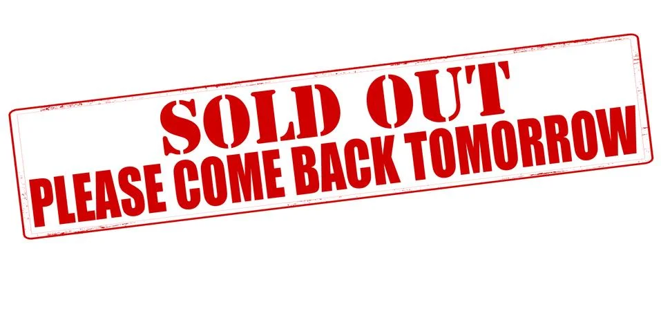 Please come back tomorrow Stock Illustration