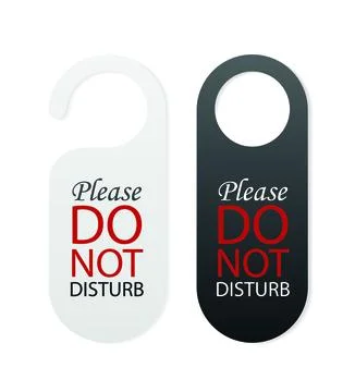 Please do not disturb and make up room signs on whte background. Vector イラスト素材