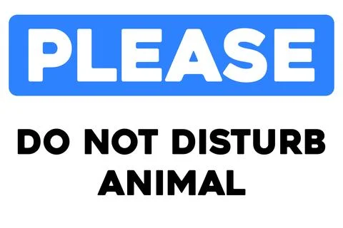 Please do not disturb animal Stock Illustration