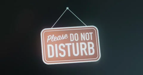 Please Do Not Disturb hanging sign Vídeo Stock 314502740
