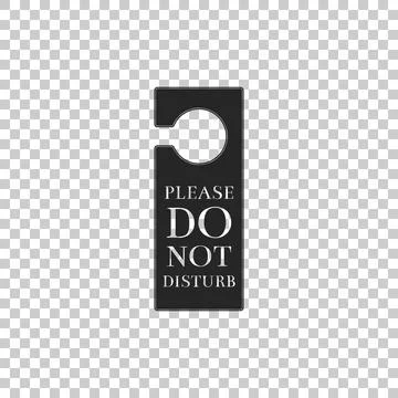 Please do not disturb icon isolated on transparent background. Hotel Door Hanger Stock Illustration