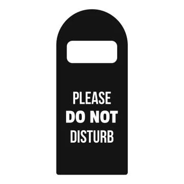 Please do not disturb room tag icon, simple style 库存插图